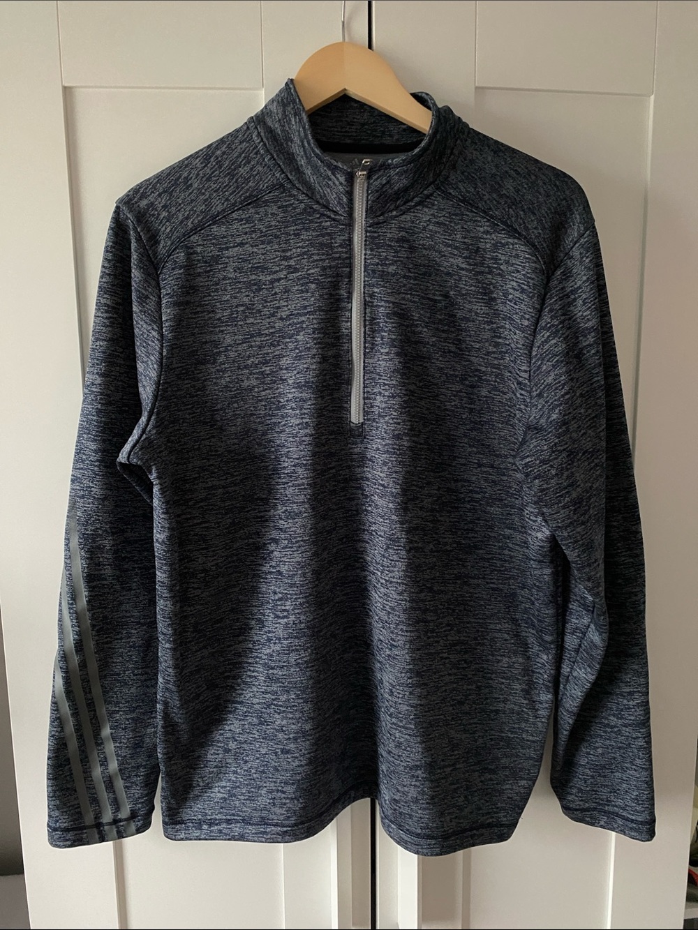 Men's Quarter-Zip Gray Sweater